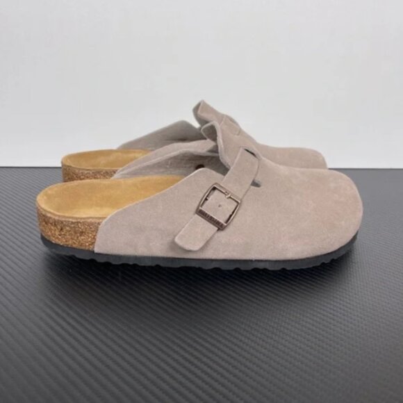 NWT Birkenstock Boston taupe suede mule clogs - Picture 8 of 8